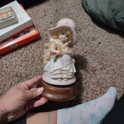 Vintage Porcelain Doll Music Box
