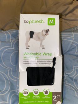 2 new washable medium male wraps for dogs