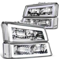 03-06 Chevy Silverado LED Headlights Faros Lights Luces Calaveras Micas Headlamps Chevy 
