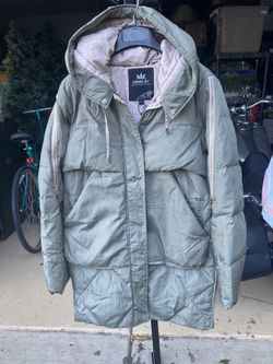 OROLAY Army/Olive HD Puffer Down Parka. Amazon Coat Ladies Small