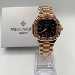 Patek Watch Rose Gold Iced-Out *Box Included*
