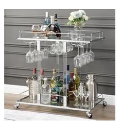 Silver Bar Cart 