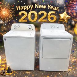 Washer & Electric Dryer Set — (Amana + GE Appliances)