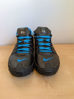 RARE Nike Shox NZ ID Black Blue Sneakers 626916-991 Men's Size 11