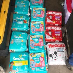 pampers/ huggies 12 pks for 80.00 or 8.00 each. 