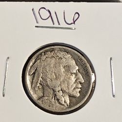 #414 Buffalo 1916 Nickel Coin 