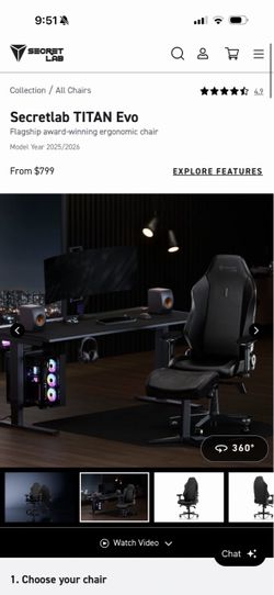 Secret Lab Titan EVO Black/Gray