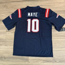 Men’s New England Patriots Drake Maye Blue Stitched Jersey, S To 3Xl