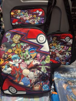 Pokémon 3 piece backpack