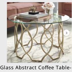 Glass Abstract Coffee Table
