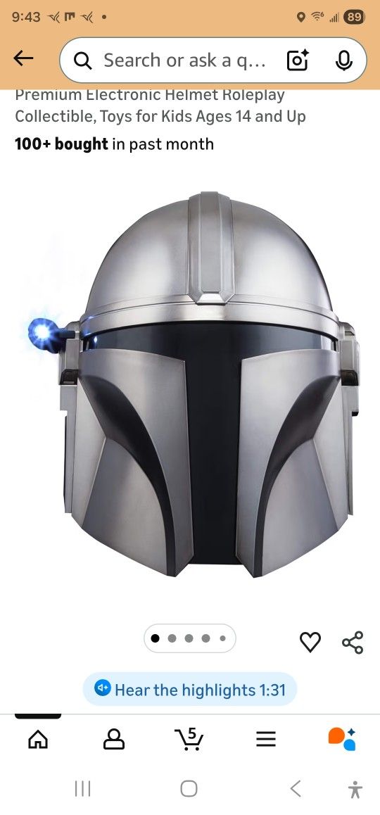 Star Wars Mandalorian Black Series Helmet