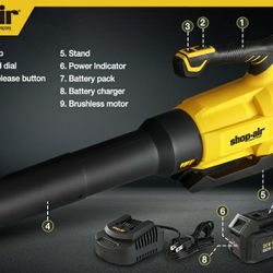 Cordless 500CFM Leaf Blower W/ Battery & Charger - NEW