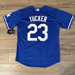 Mens LA Dodgers Kyle Tucker Blue Stitched Jersey, S To 3Xl