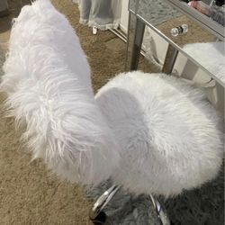 White Fur Chair