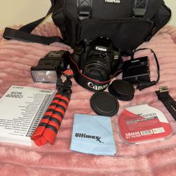Canon EOS 4000D DSLR Kit - 18-55mm Lens, Bag, Tripod, Filter + More - Excellent Condition!