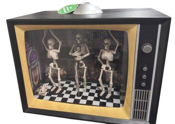 Fengtuo Animated Musical Skeleton Disco Club TV Halloween Decor