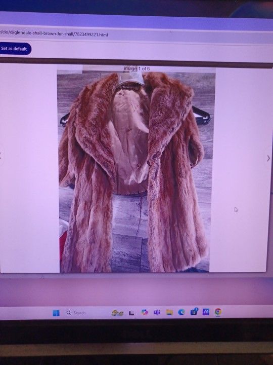 Shawll Brown Fur Shawl