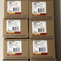 10 PCS Square D HOM120PDF 120V 20A Single-Pole Circuit Breaker