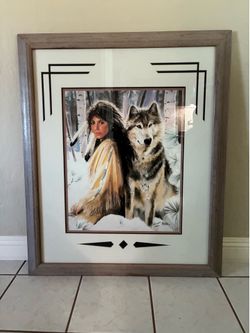 Large MAIJA Art Print. 34x41 titled “The Guardian” Framed/ Matted/ Signed.