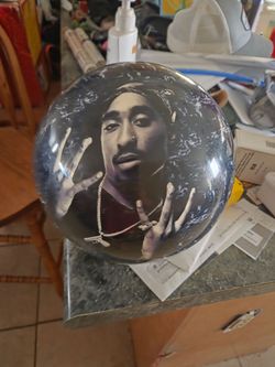 Tupac and big daddy memories bowling ball