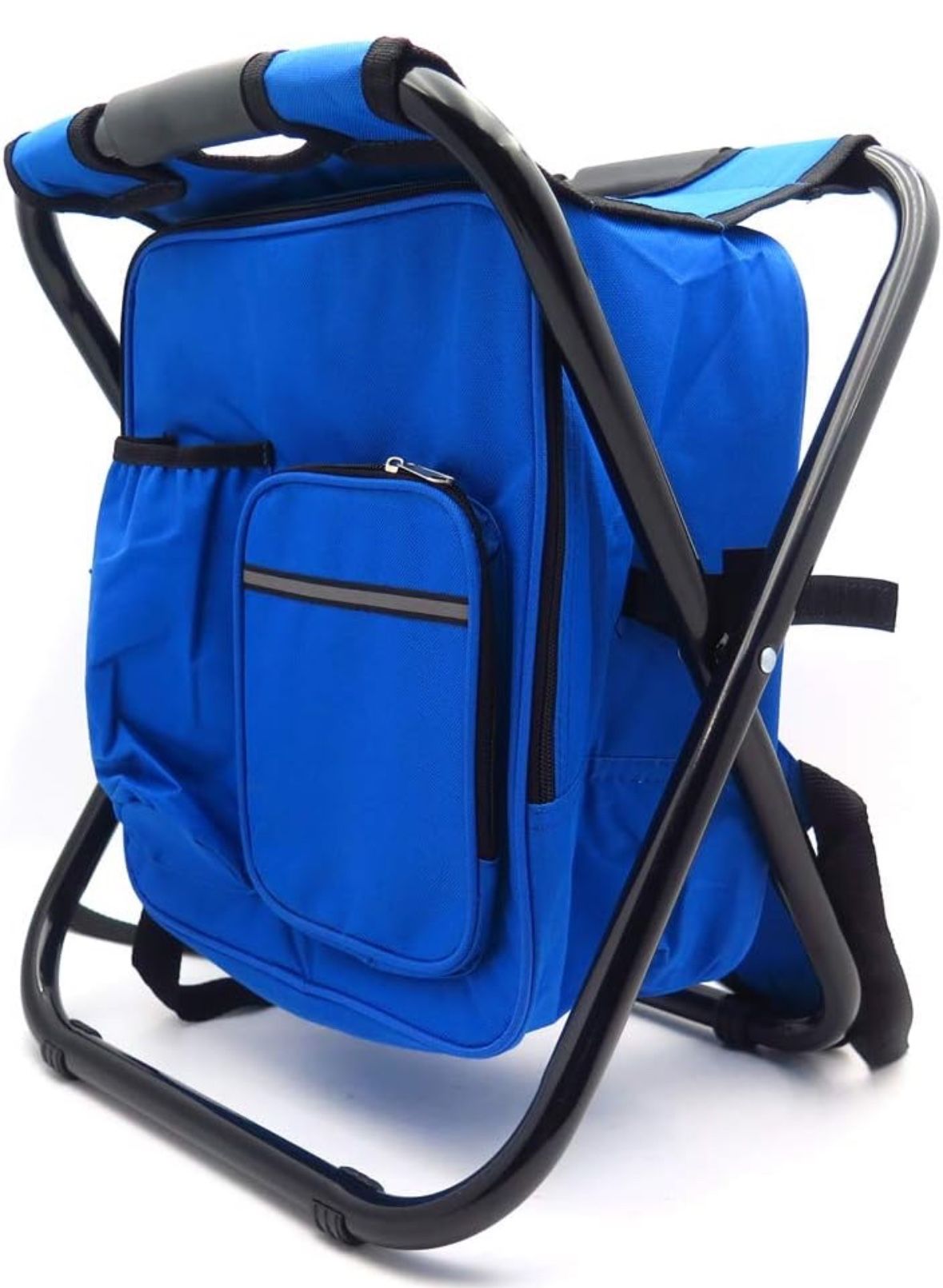 Backpack Stool Cooler Chair Heavy Duty 250LBS Max Load Portable Lightweight Stool Backpack Folding Fishing Cooler Seat for Camping Hunting Fishing - 