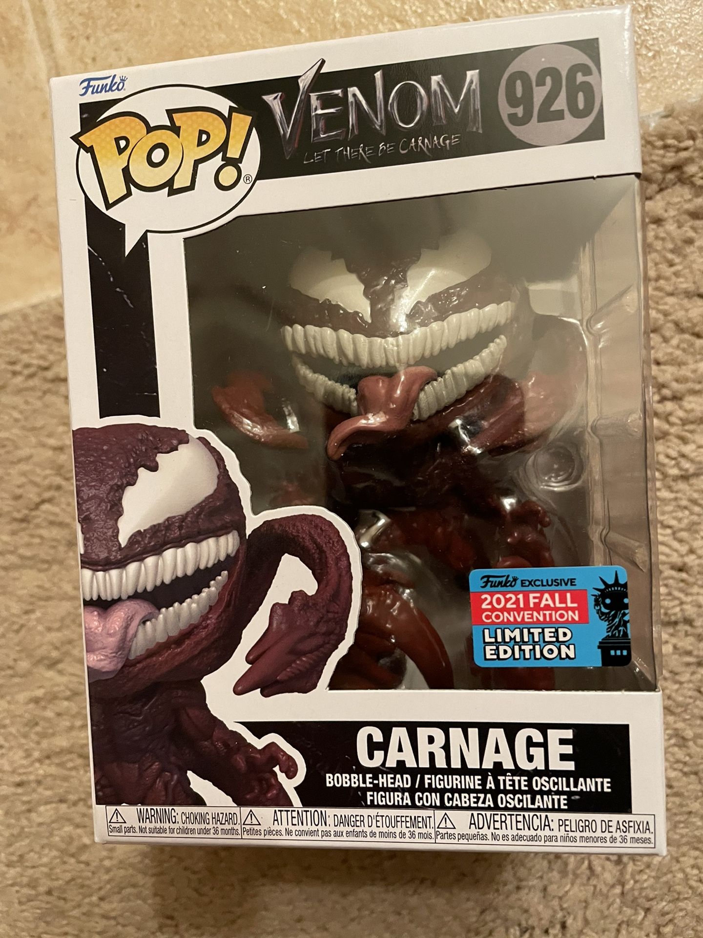 Funko Pop Convention Exclusive Brand New Marvel Venom Carnage Limited