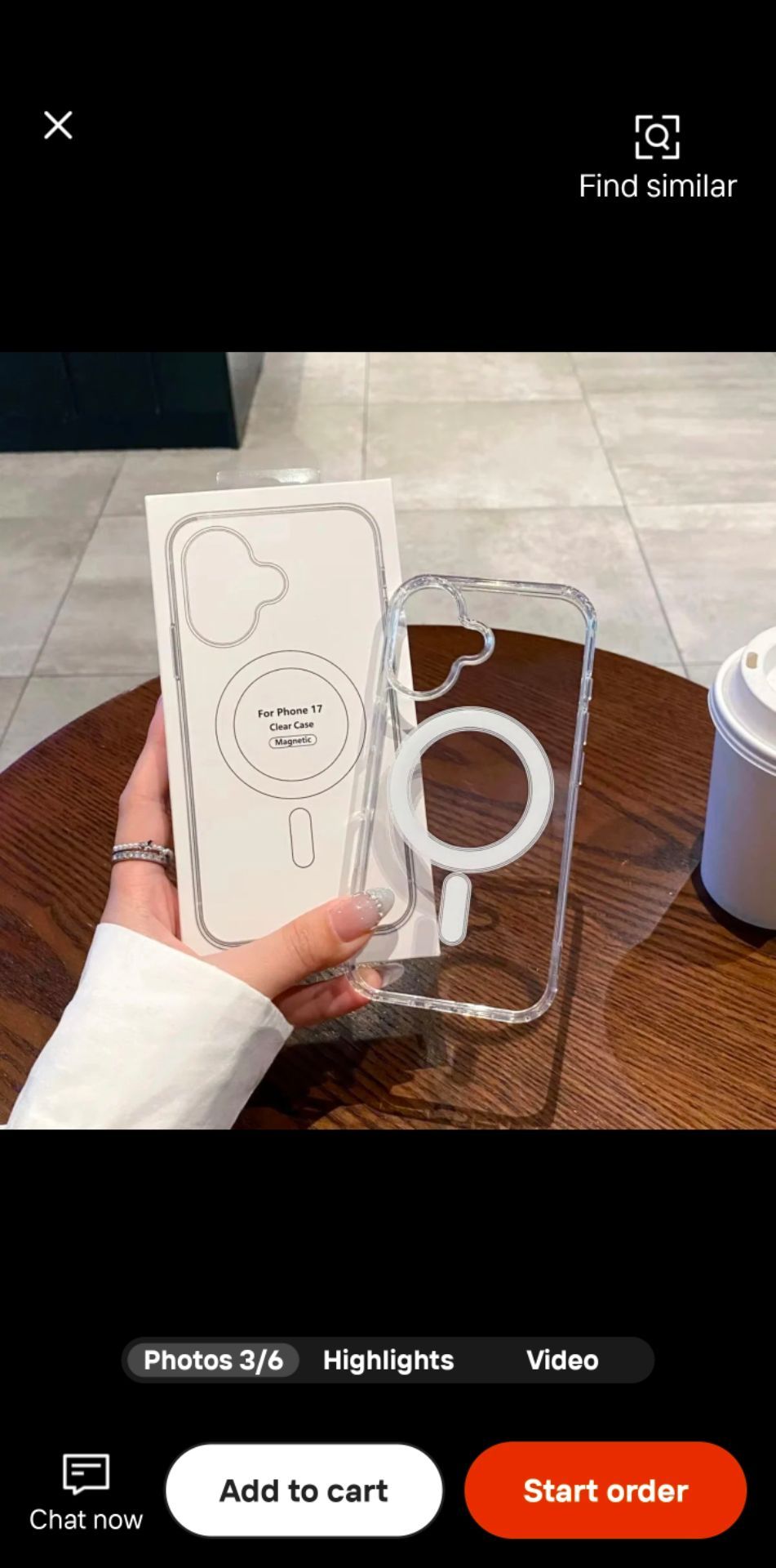 Iphone pro max clear magnetic case