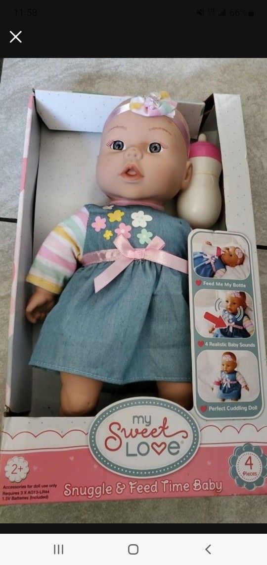 Baby Doll That Cries With Baby Bottle