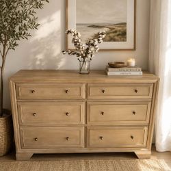 GORGEOUS SET Pottery Barn STYLE Wood Dresser & pair Nightstands BOHO CHiC