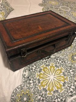 Wooden suitcase decor