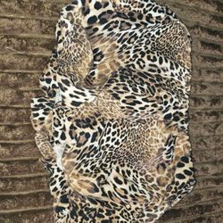 XL LEOPARD BUBBLE MINI SKIRT
