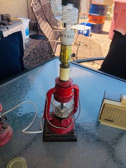 Dietz Lantern Made Into a lamp