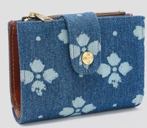 Signature Denim & Leather Chiara Wallet - New