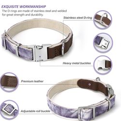 Pet Collar Purple Medium