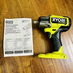 RYOBI Model P262 18V ONE+ HP Brushless 4-Mode 1/2" Impact Wrench New condition 
