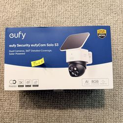 Brand New eufy Security SoloCam S340, Solar Security, Cameras for Home Security, 360° Pan & Tilt Surveillance, No Blind Spots, 2.4 GHz 