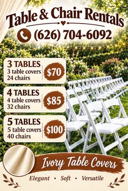 Chairs and tables