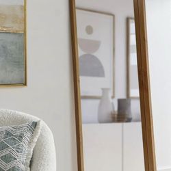 Big grey full-body mirror