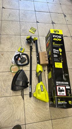 Ryobi 40v trimmer with battery and charger