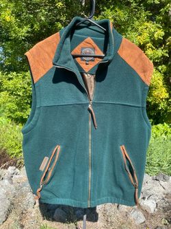 Stormtech fleece/suede zip up vest size L