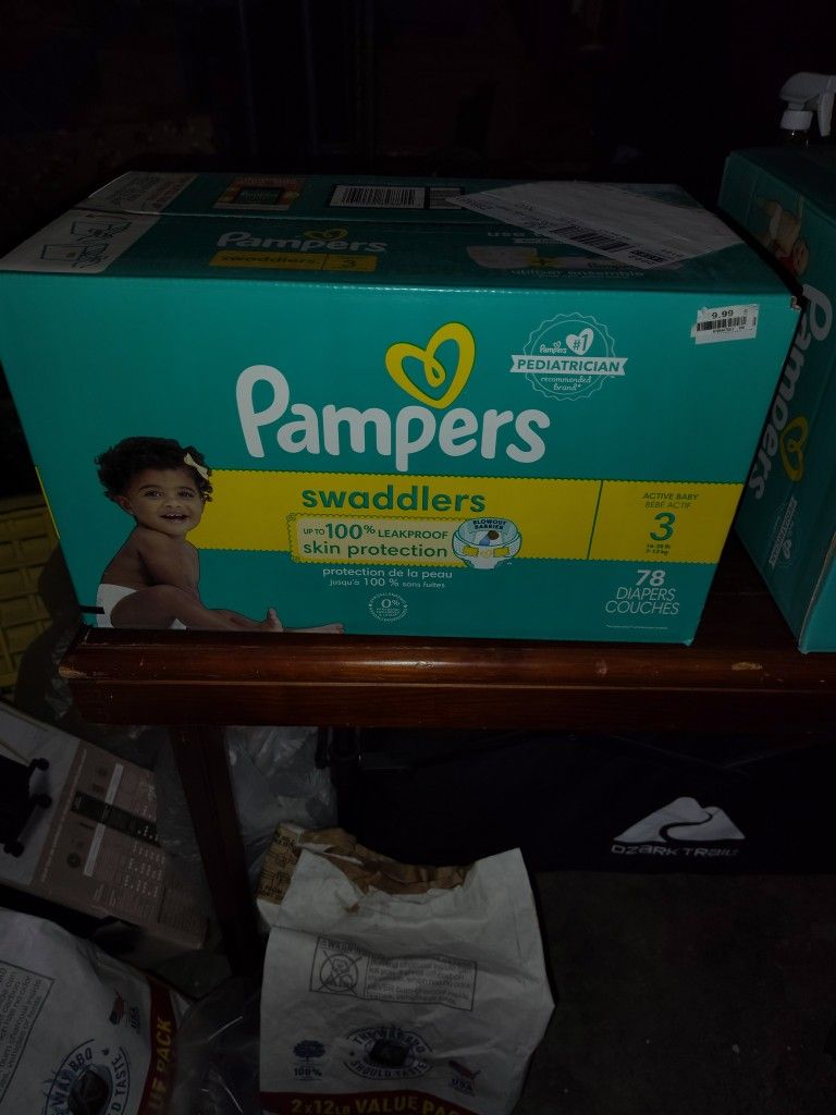 78 Count Pamper Swaddlers Size 3