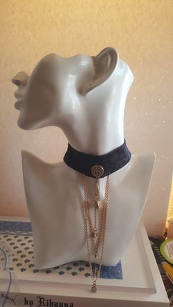Handmade Black soft choker.