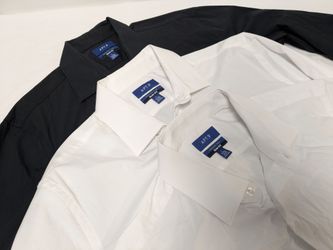 3-pack Mens Dress Shirts Large 16-16.5 34/35 Slim Fit