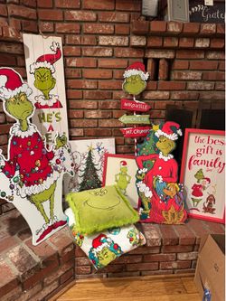 The Grinch decorations.