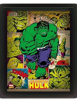 VINTAGE Marvel The Incredible Hulk 3D Holographic Wall Art Decor... BEST OFFER