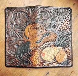 New custom handmade leather wallet