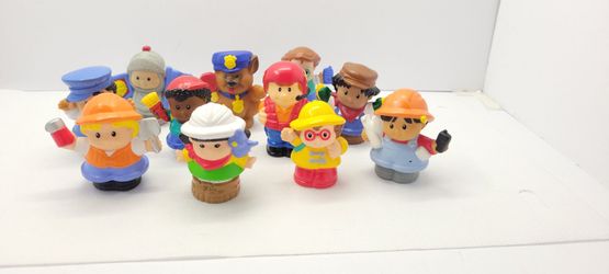 Little People Community Helpers Figure Lot Fisher Price Firefighter Police...