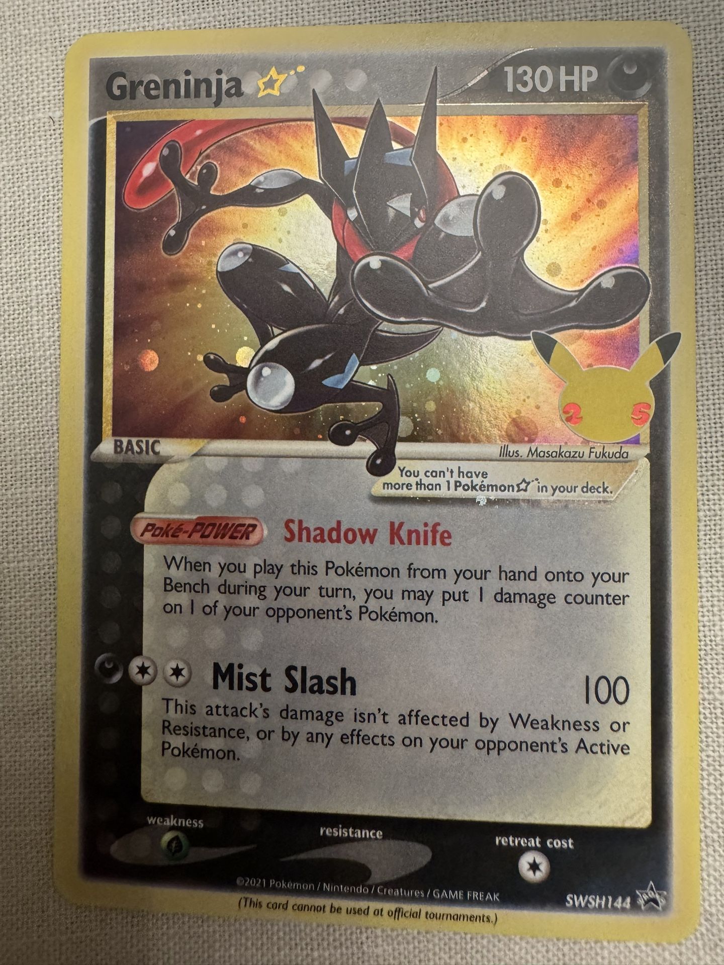 Pokémon Tcg Greninja Ex Gold Star