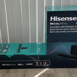 Hisense - AX3120Q 3.1.2 Channel Soundbar with Wireless Subwoofer, Hi-Concerto, Dolby Atmos, DTS: X, and AI EQ Mode - Black