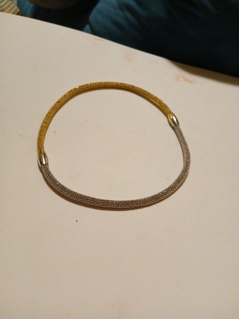 STUNNING ITALIAN STERLING SILVER TUBE NECKLACE/ BRACELET